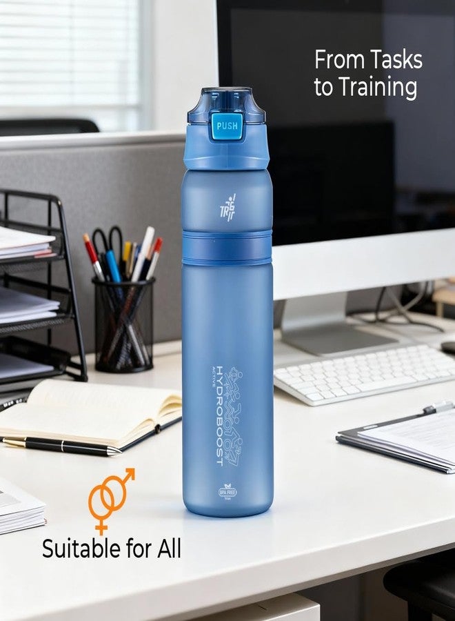 TR6 HydroBoost Active Bottle 850ml | Tritan Sipper Water Bottle for Men & Women | Leakproof, Durable & odour-resistant with Flip Lid Sports Bottle | Perfect for Gym & Outdoor use (Frosted, Blue) - Image 5